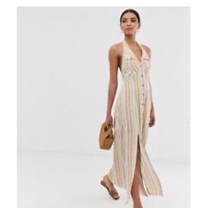 Striped halter sundress
